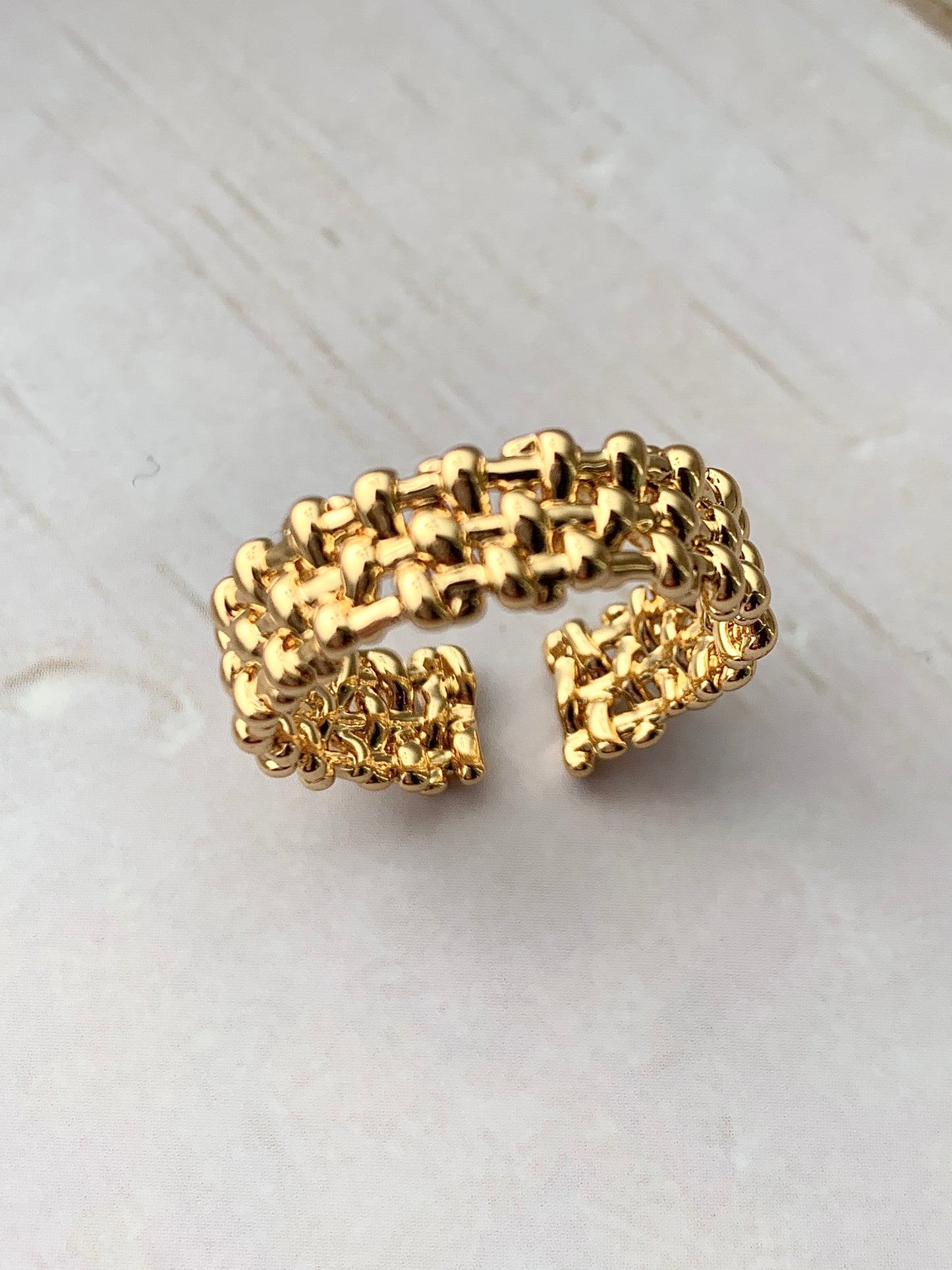 3 Rows Shiny Ring