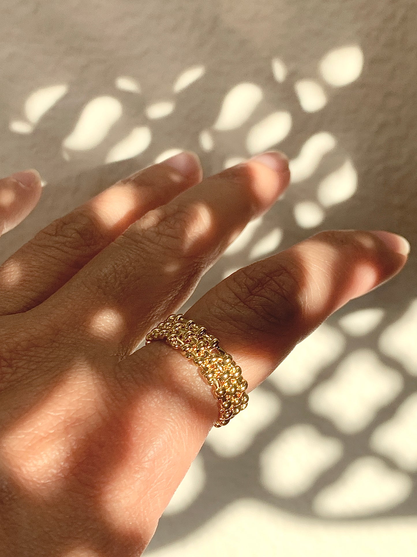 3 Rows Shiny Ring