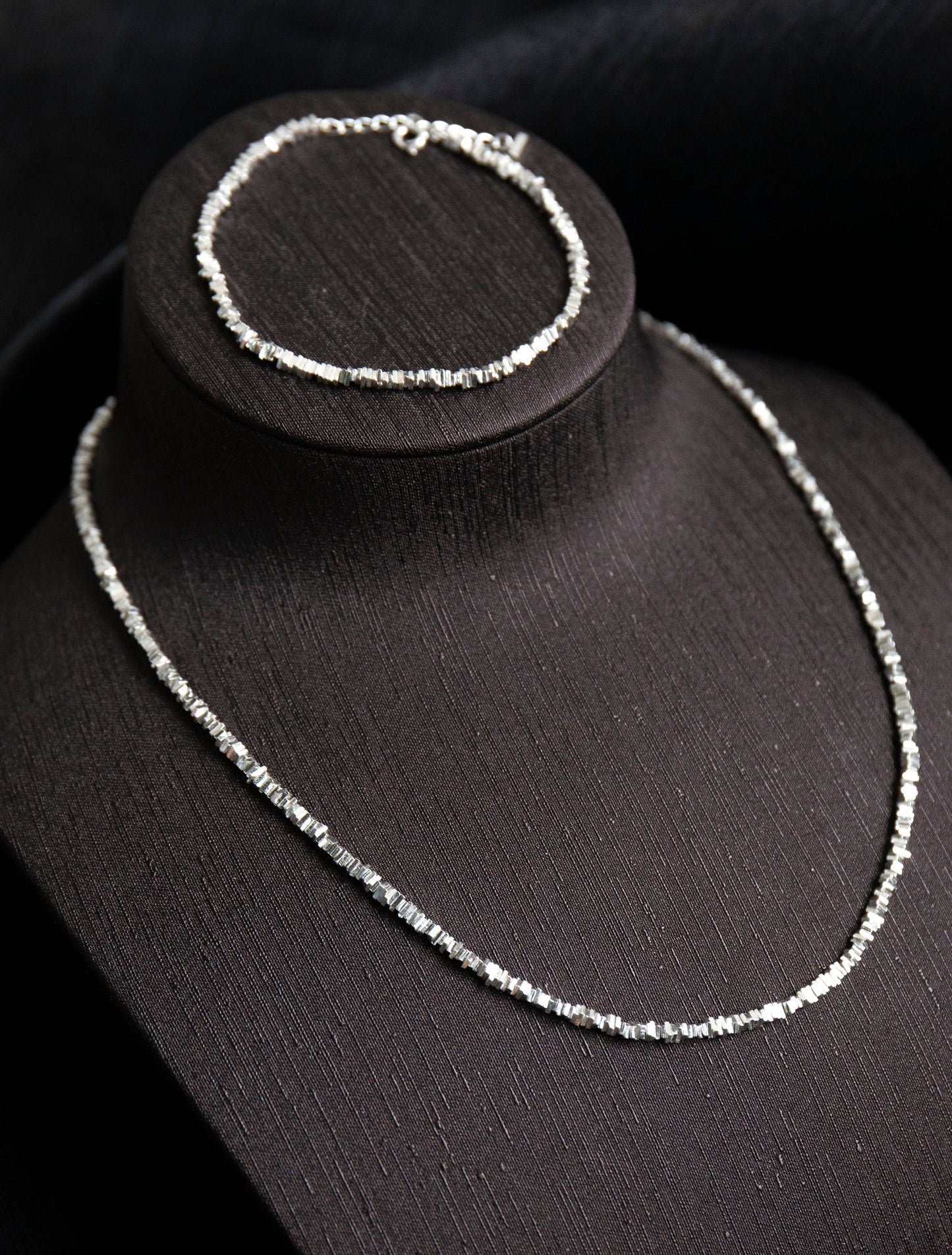 Square-cut Silver Necklace
