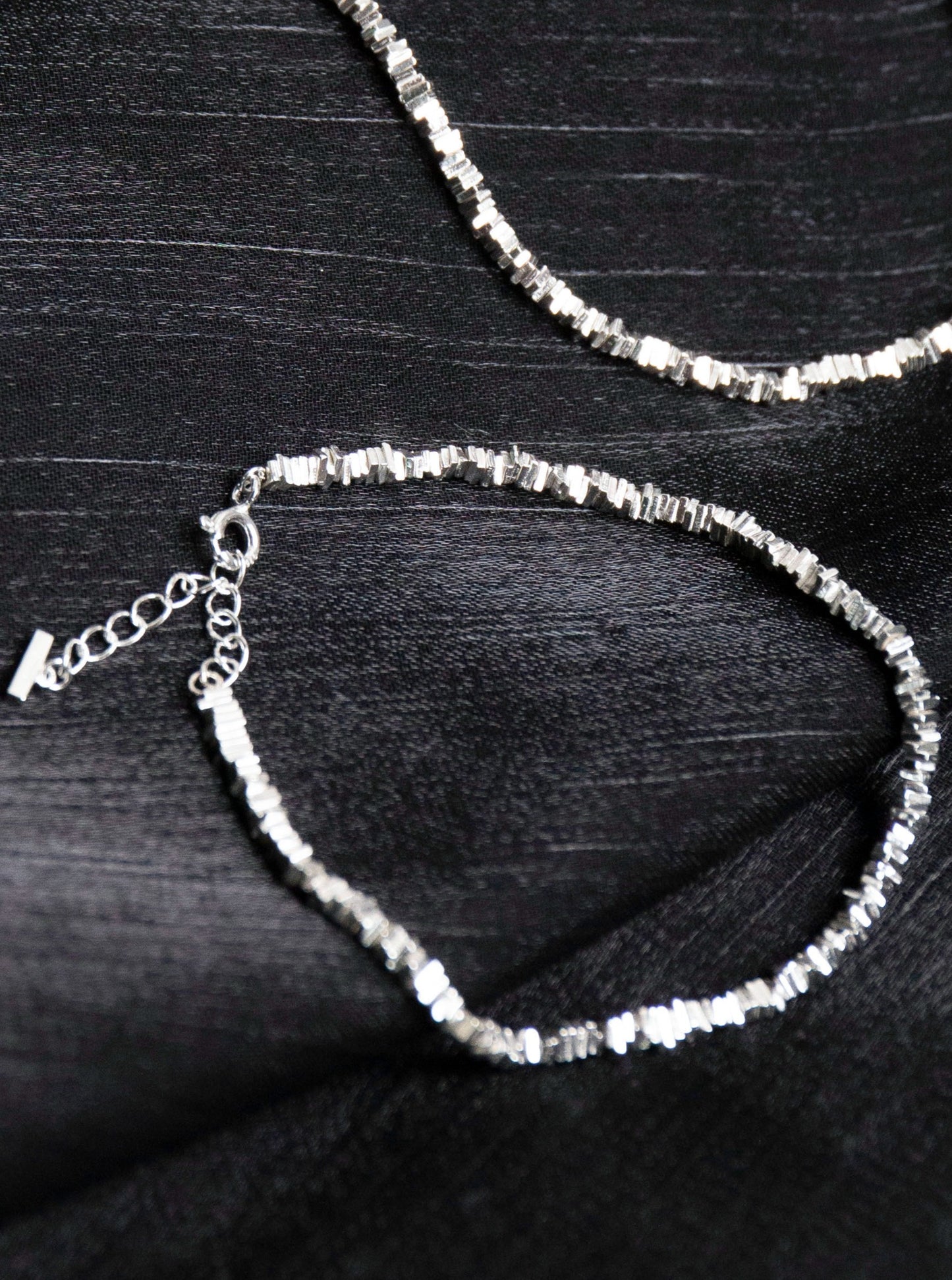 Square-cut Silver Bracelet
