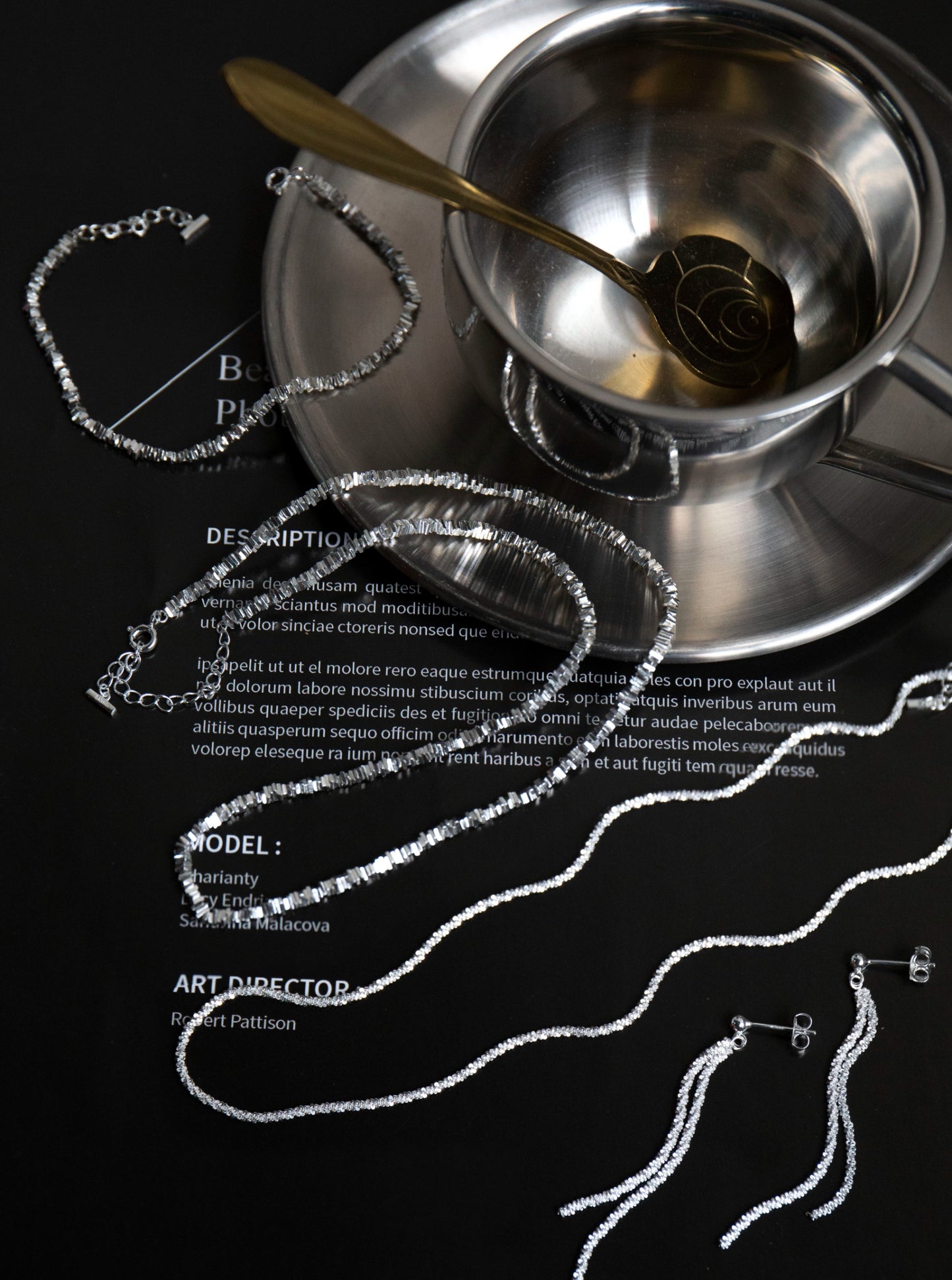 Square-cut Silver Necklace