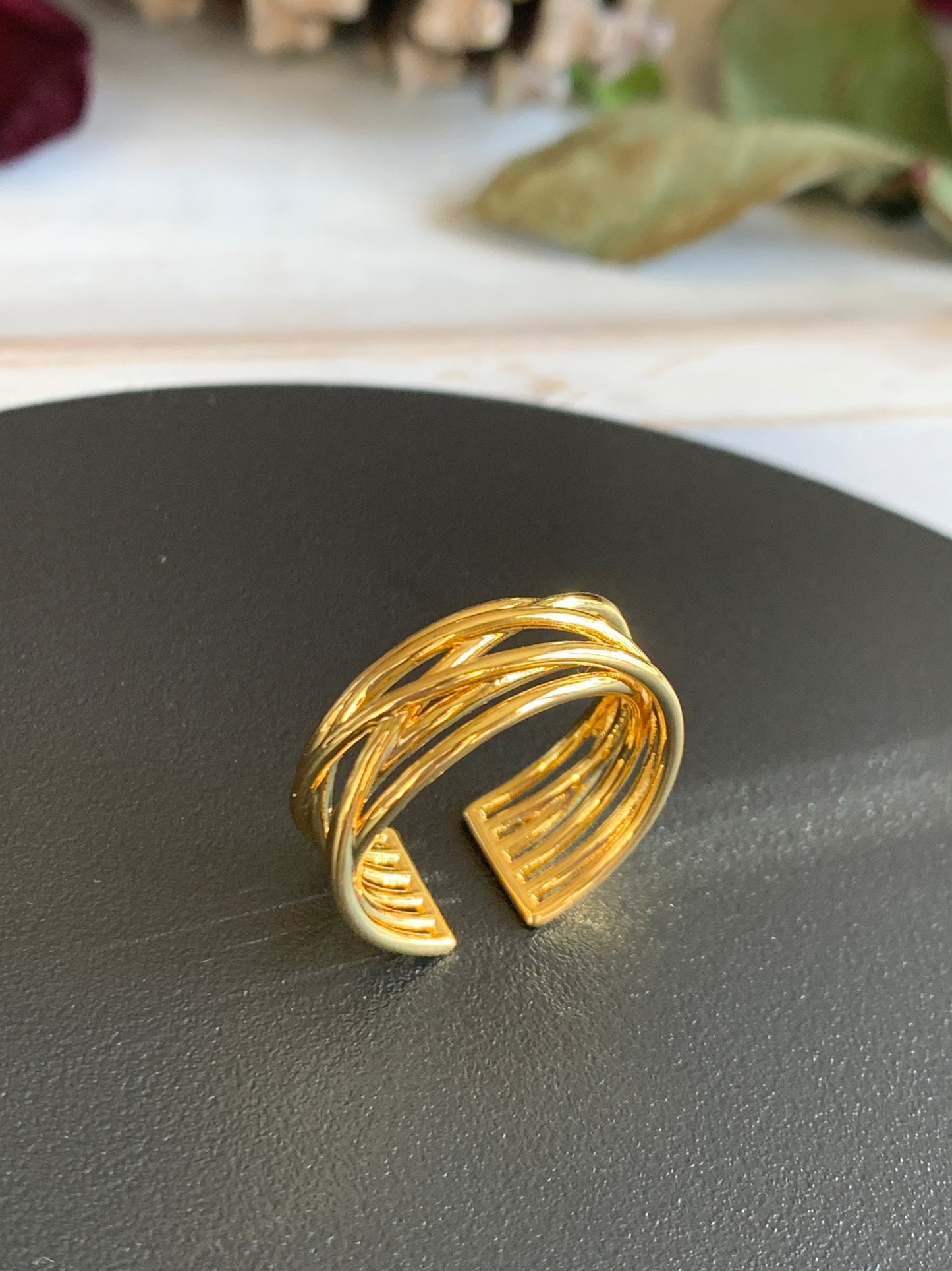 Lines Interwoven Ring