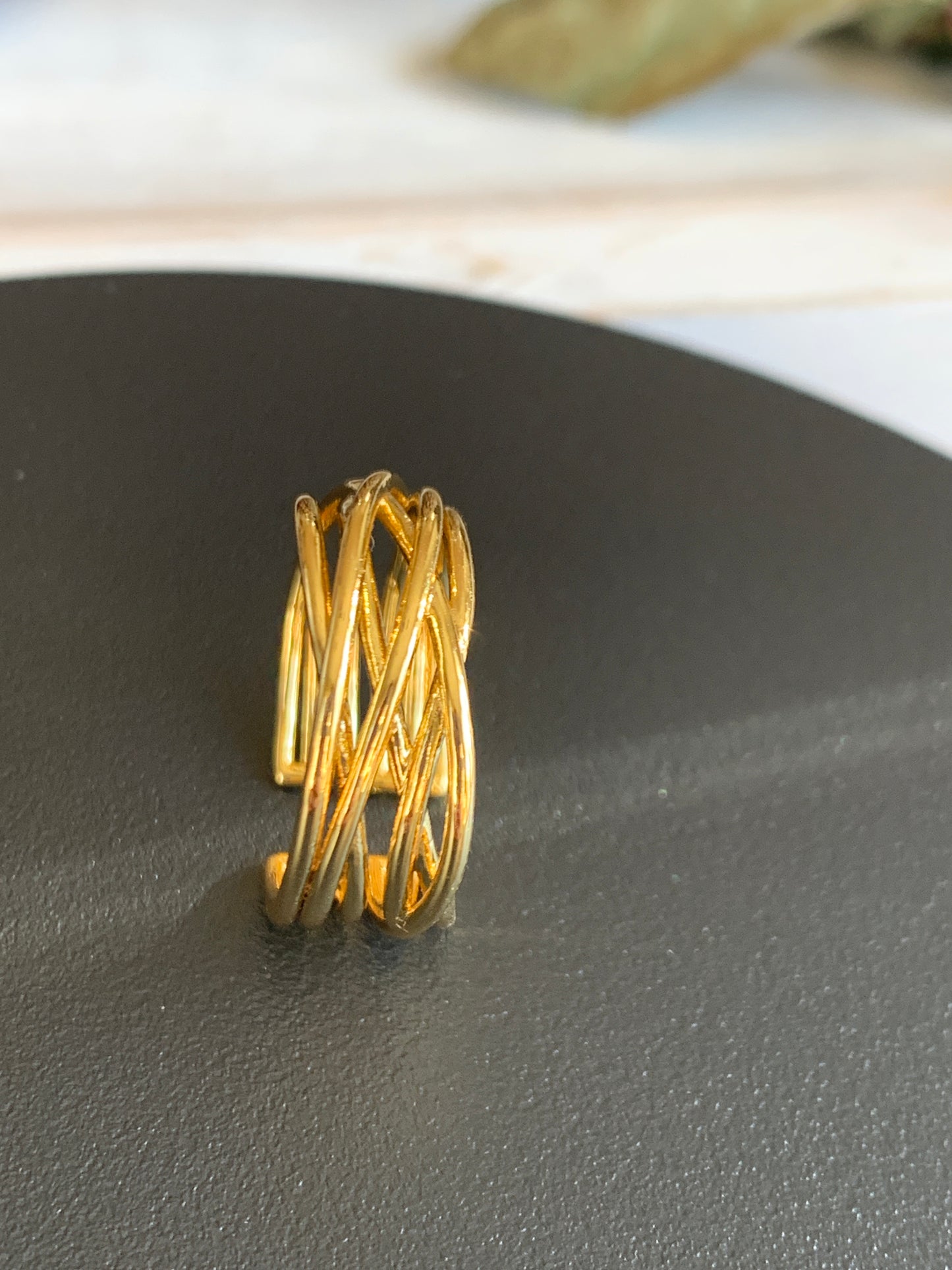 Lines Interwoven Ring