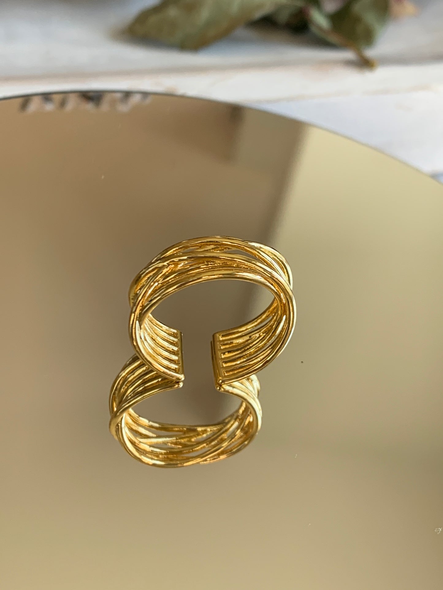 Lines Interwoven Ring