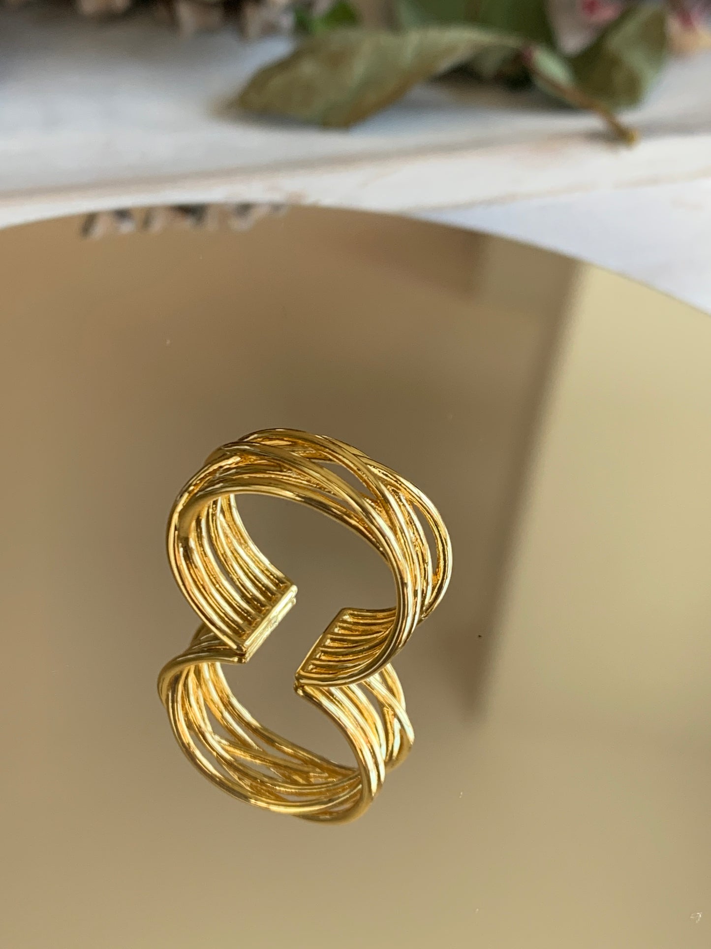 Lines Interwoven Ring