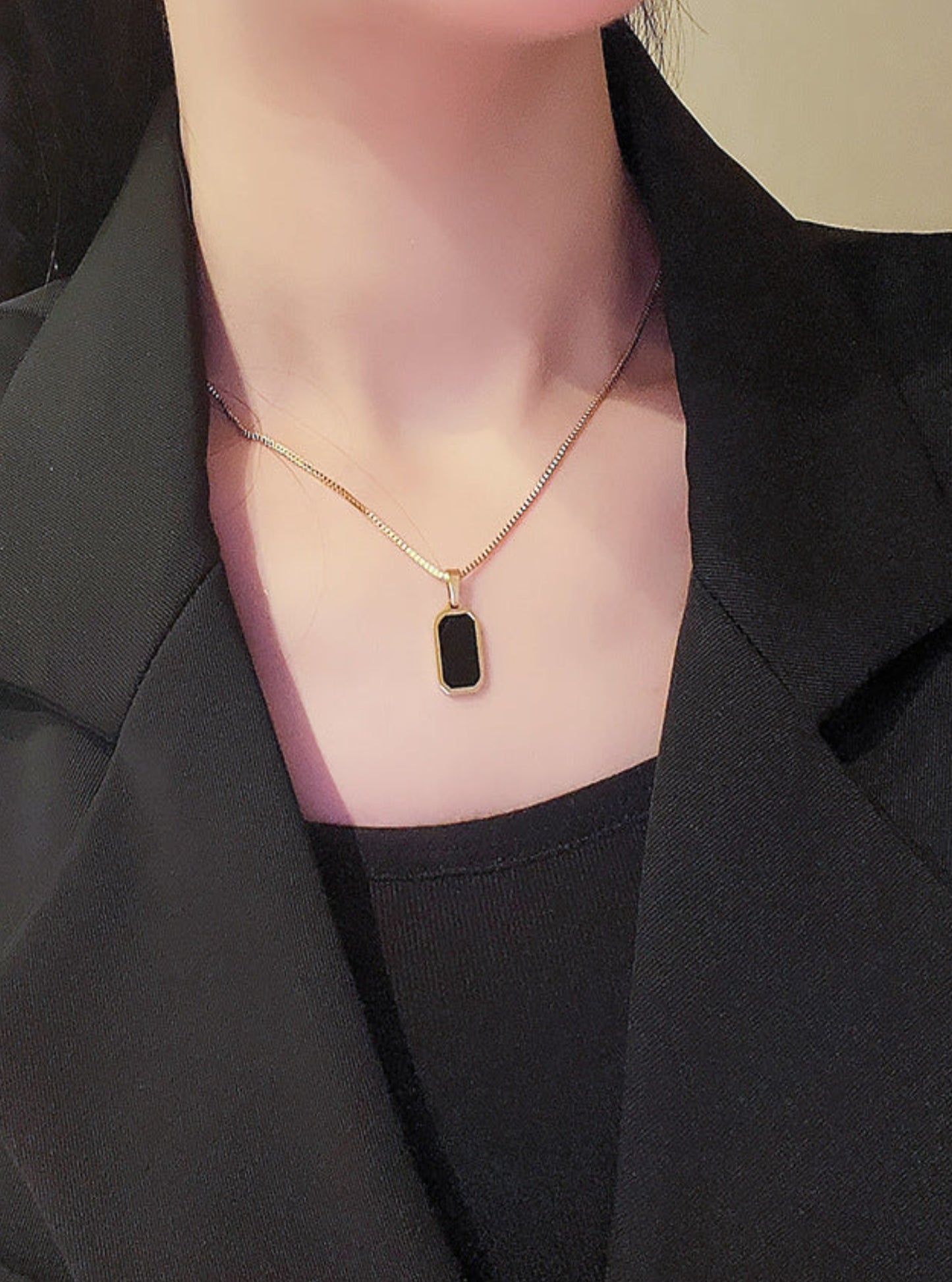 Black Dripping Necklace