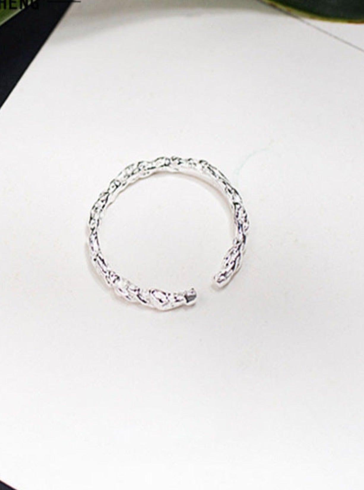 Fold Candy Wrapper Silver Ring