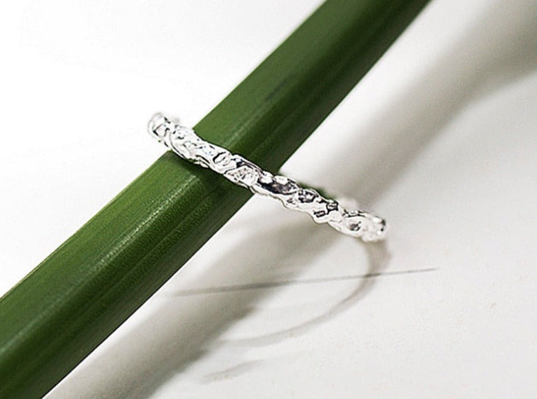 Fold Candy Wrapper Silver Ring
