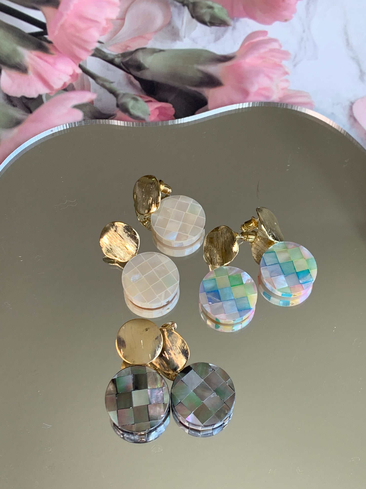 Natural Shell Mosaic Earrings