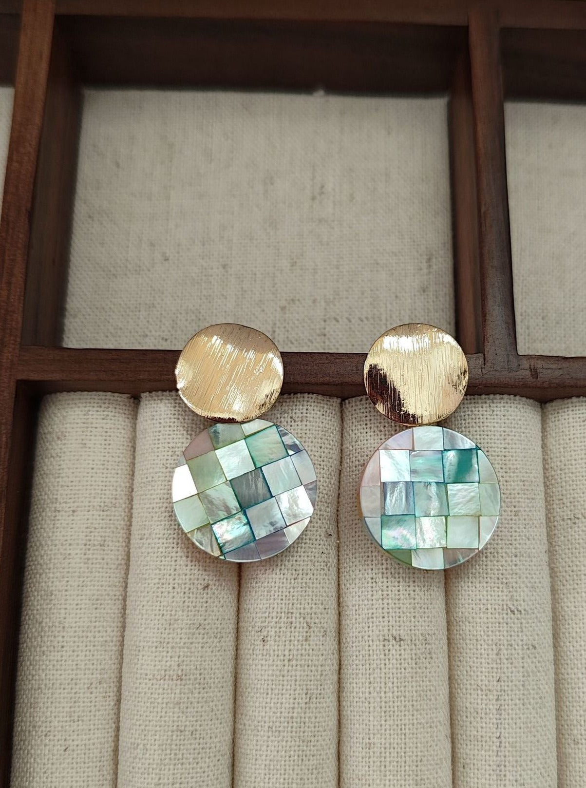 Natural Shell Mosaic Earrings