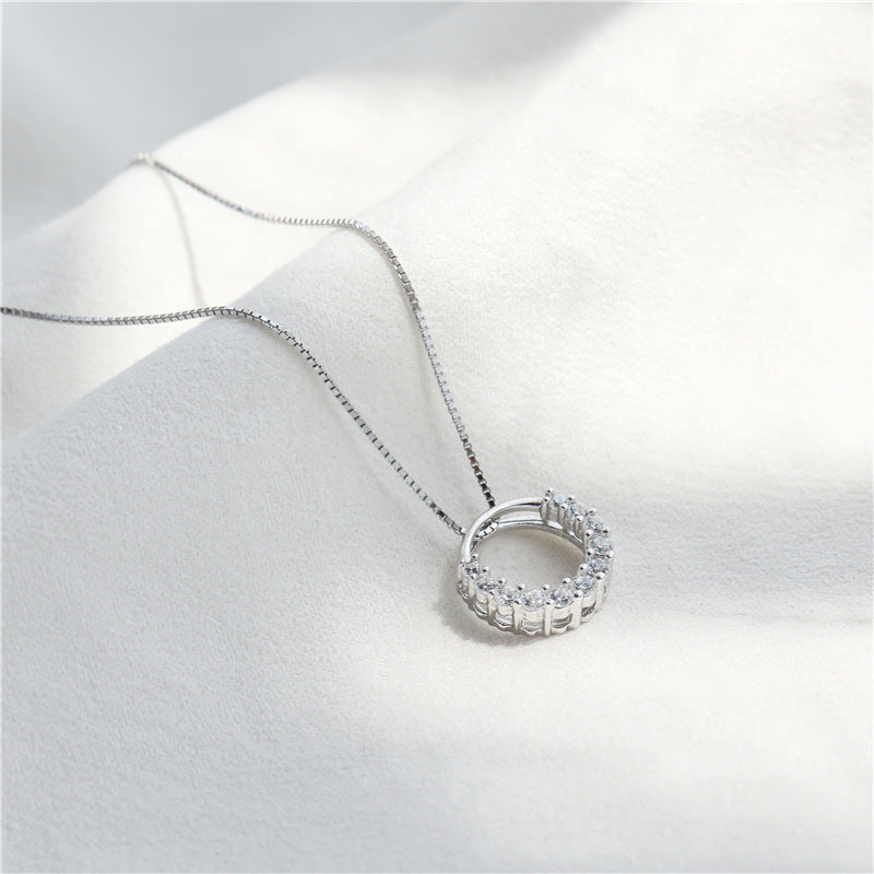 18K Circular Zircon Necklace