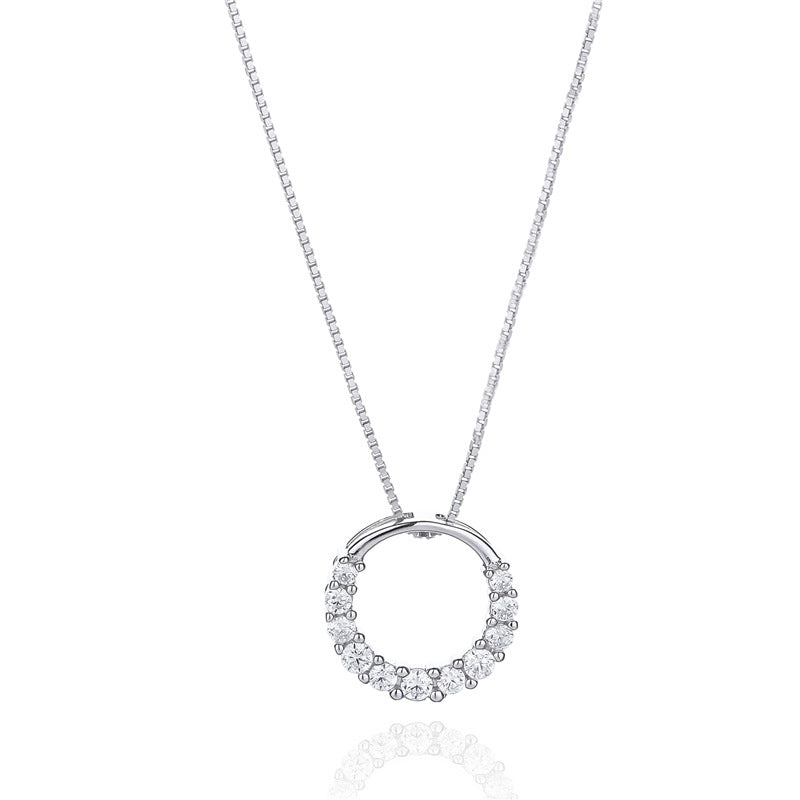 18K Circular Zircon Necklace