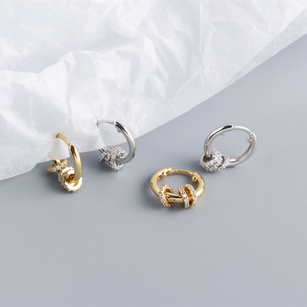 18K detachable Circular Hoops