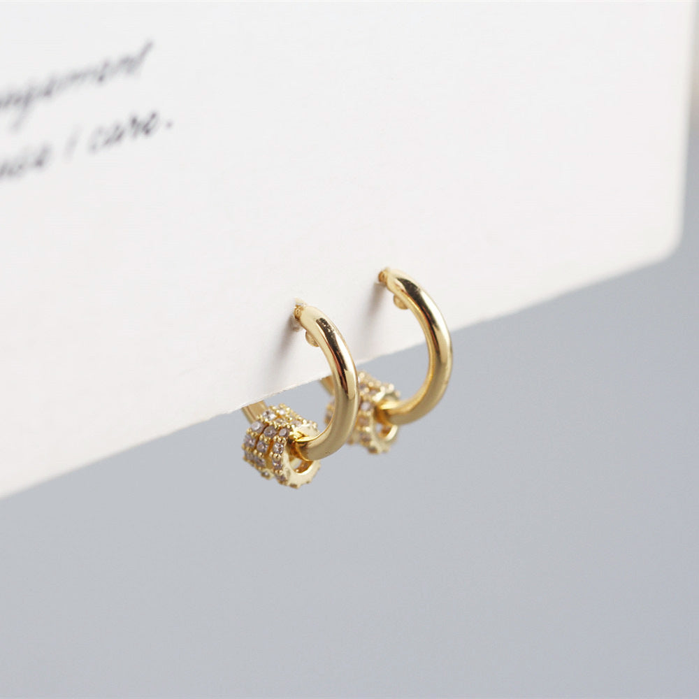 18K detachable Circular Hoops