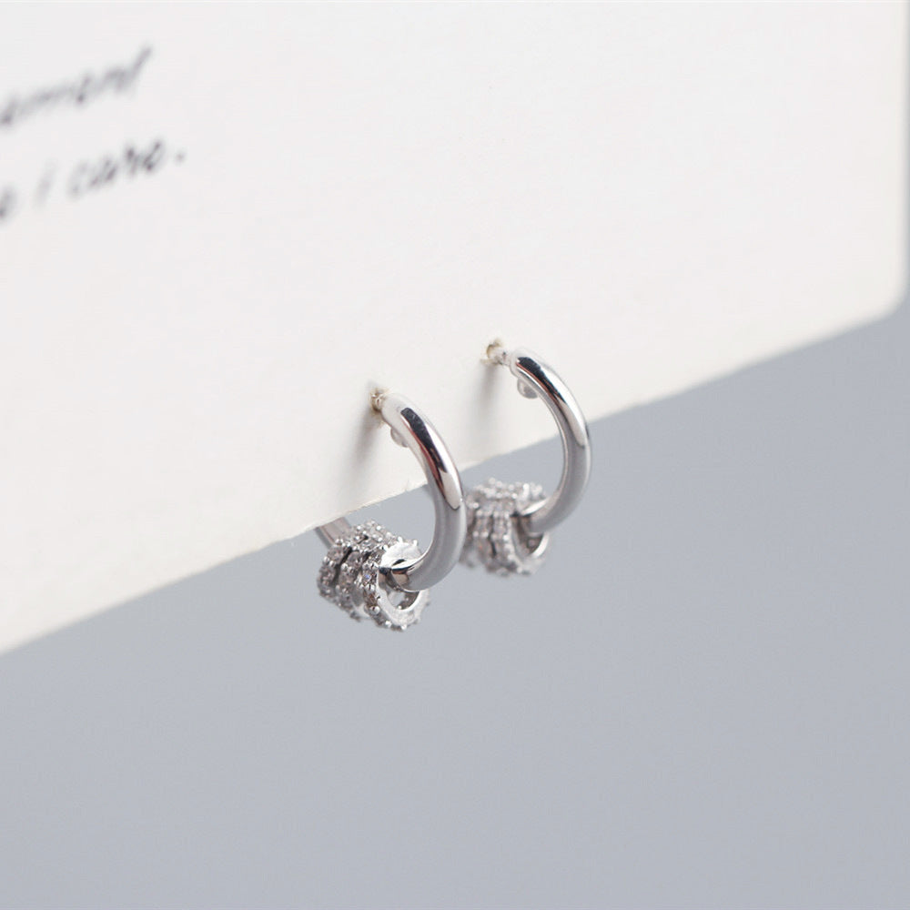 18K detachable Circular Hoops