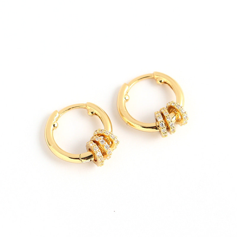 18K detachable Circular Hoops