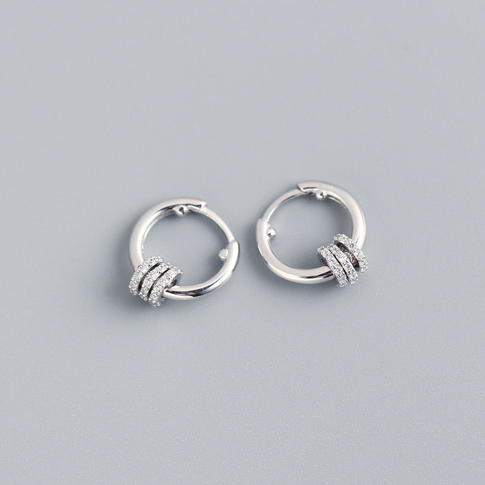 18K detachable Circular Hoops