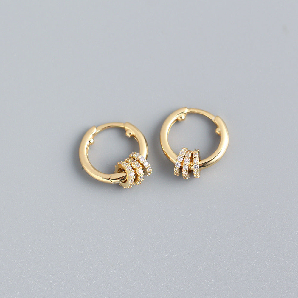 18K detachable Circular Hoops