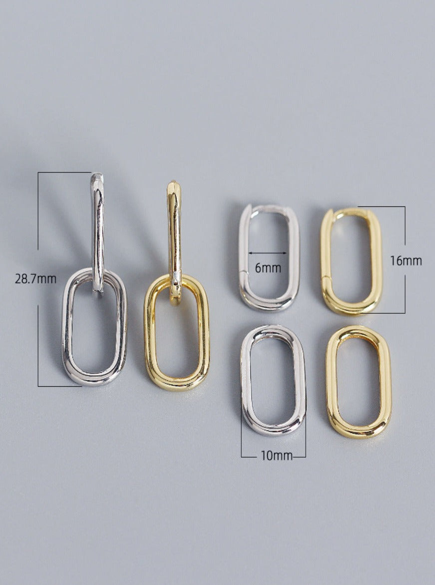 Double Oval Hoops