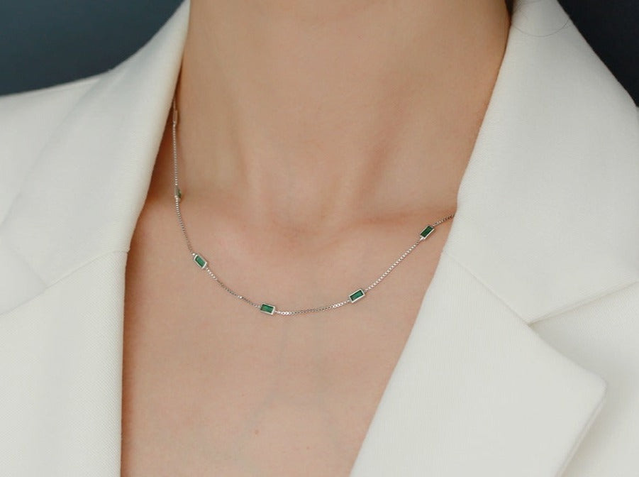 Green Zircon Necklace