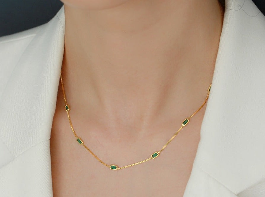 Green Zircon Necklace