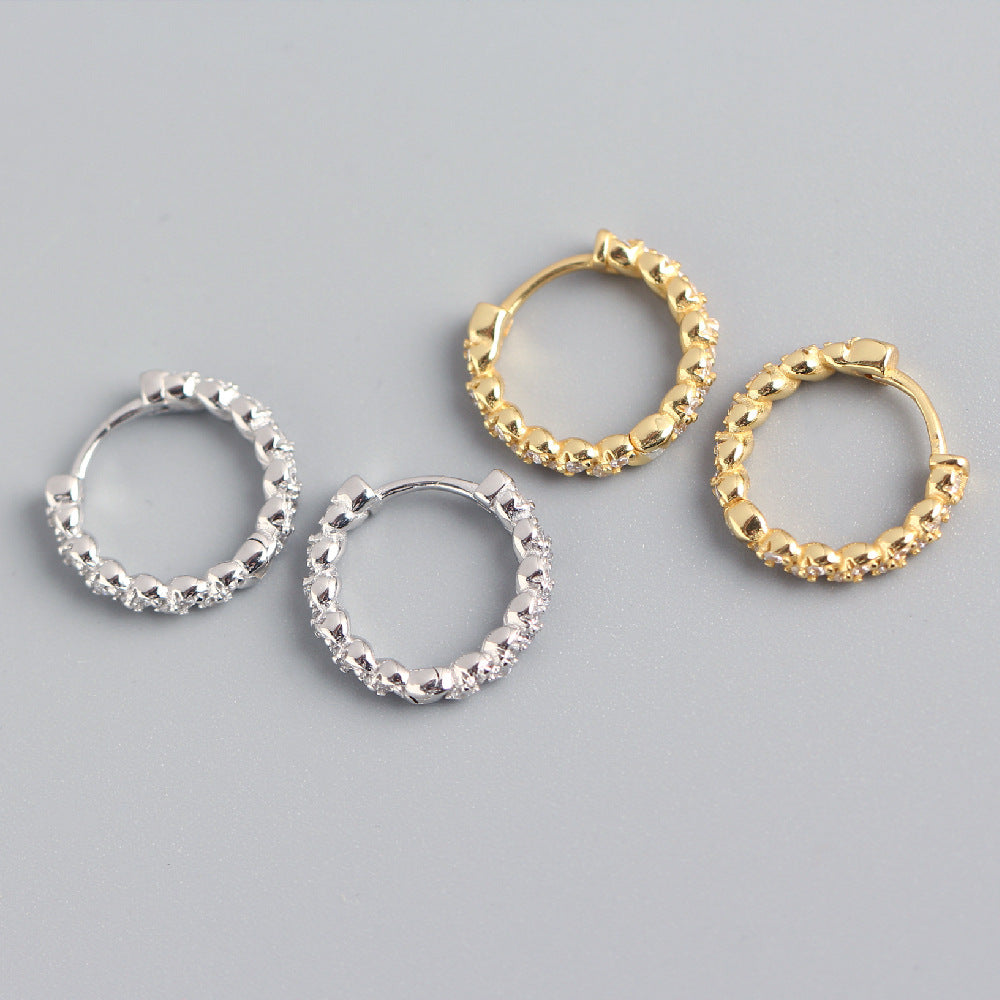 Twist Zircon Hoops