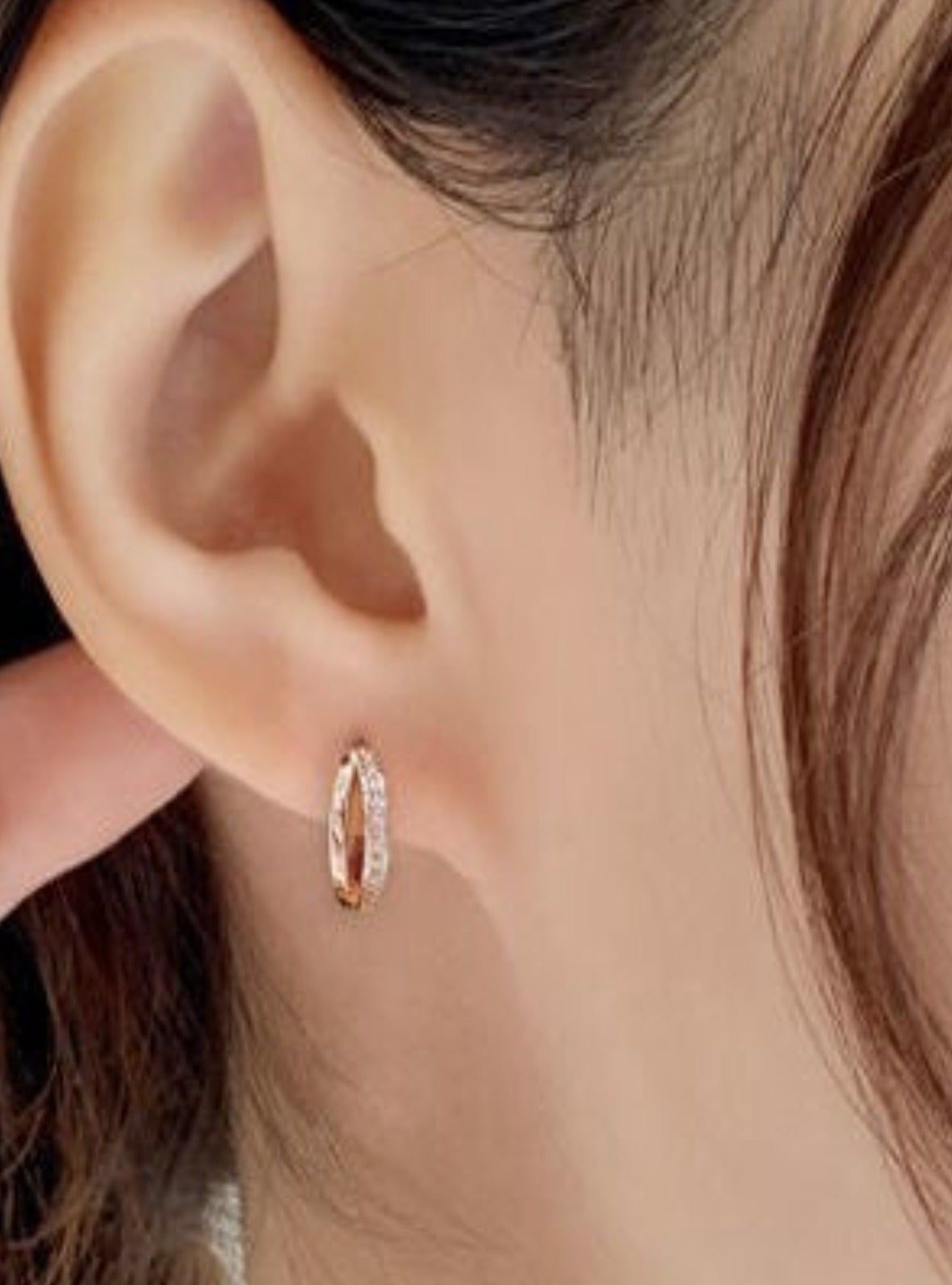 Two Layer Small Silver Hoops
