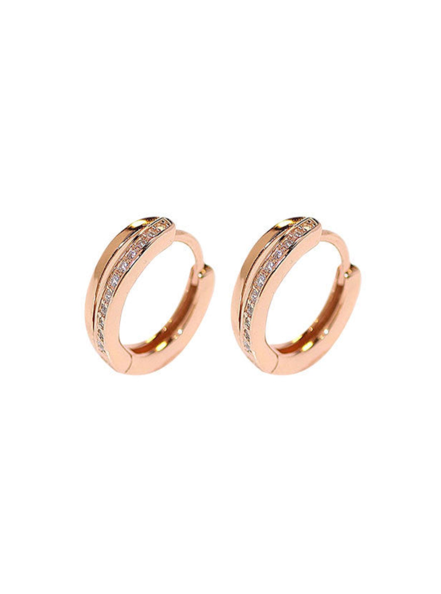 Two Layer Small Silver Hoops