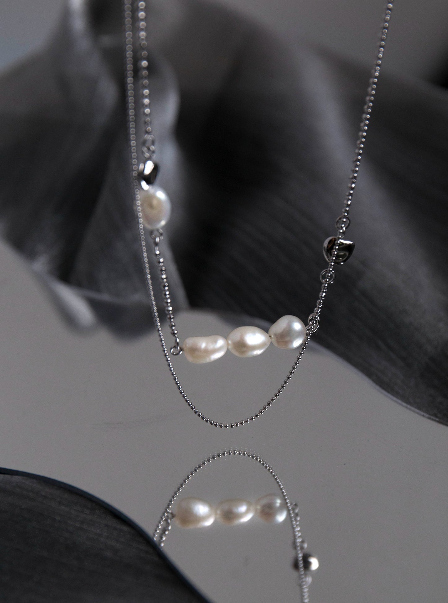 18K Gold Pearl Double-layer Necklace
