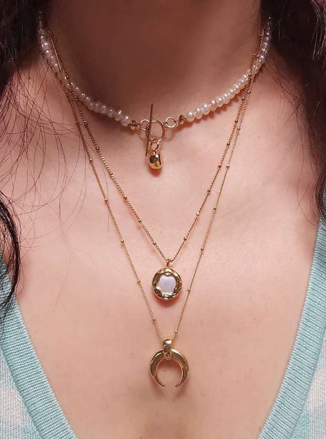 18K Pearl OT Necklace