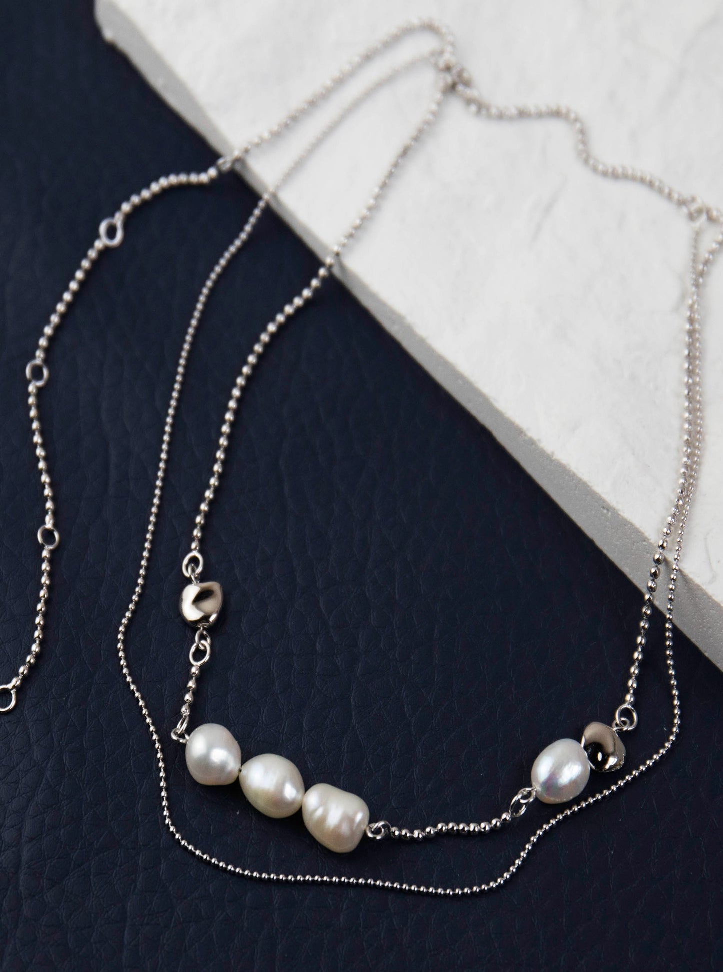 18K Gold Pearl Double-layer Necklace