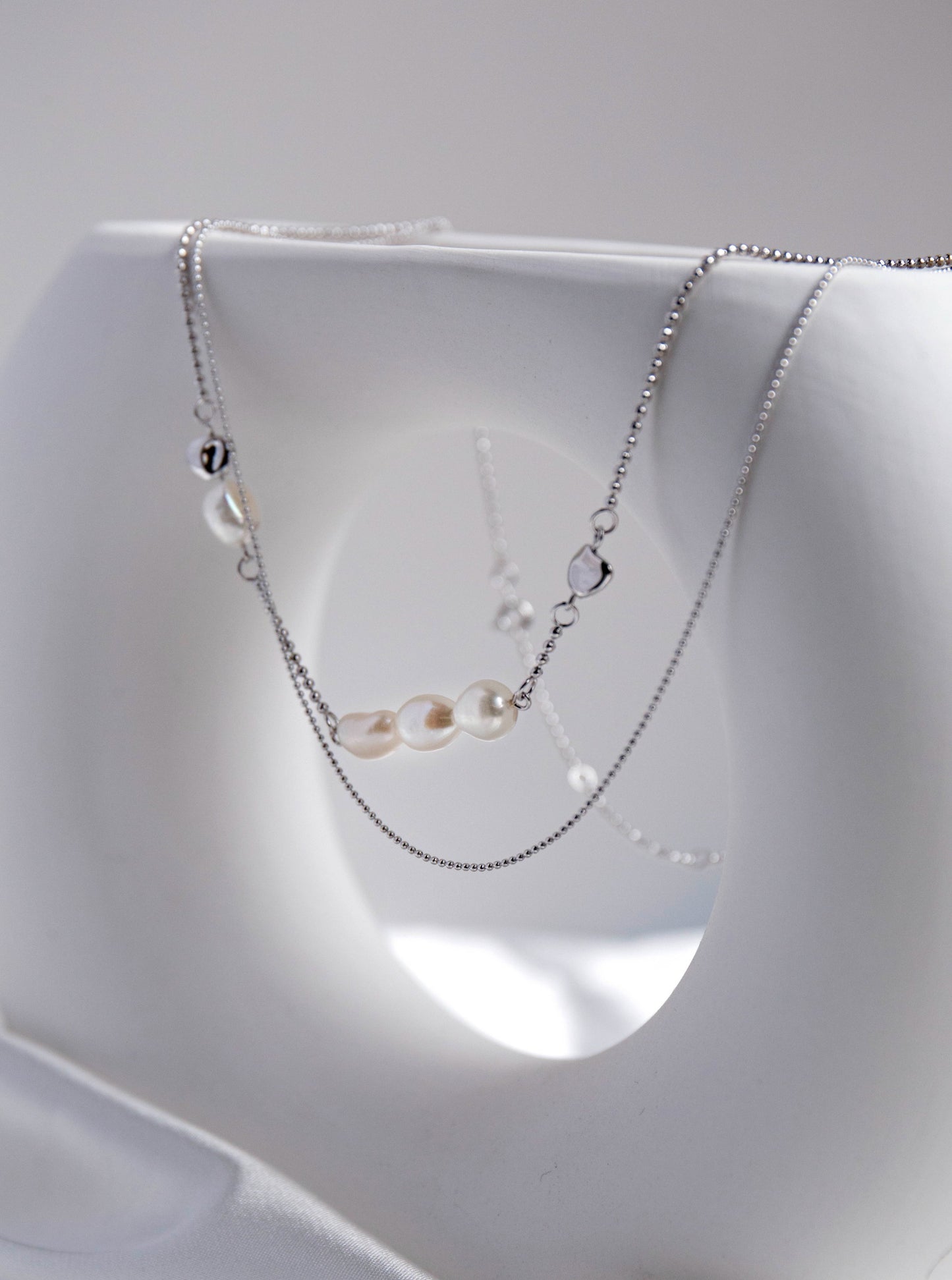 18K Gold Pearl Double-layer Necklace