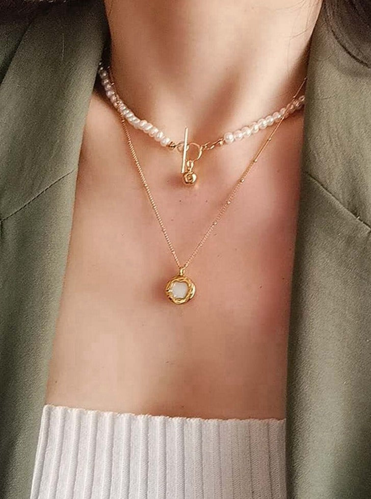 18K Pearl OT Necklace