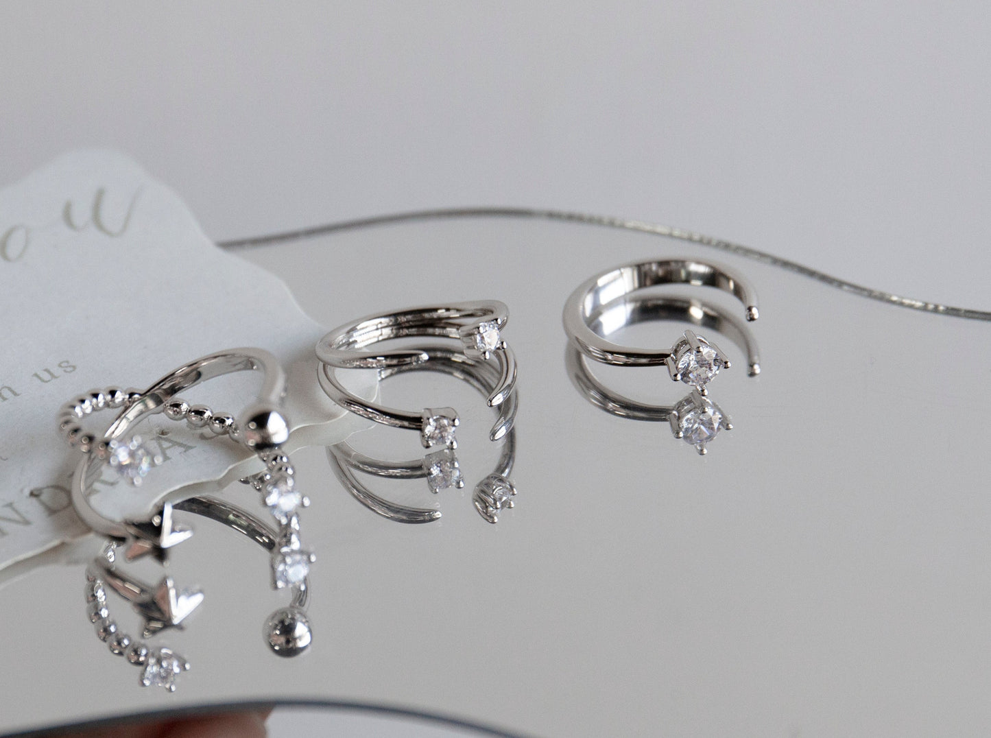Star and Moon Ring Set