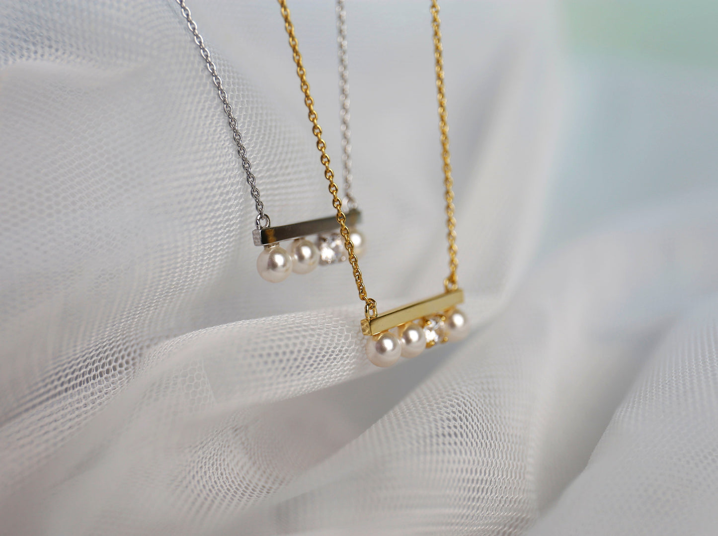 18K Solo Balance Pearl Necklace