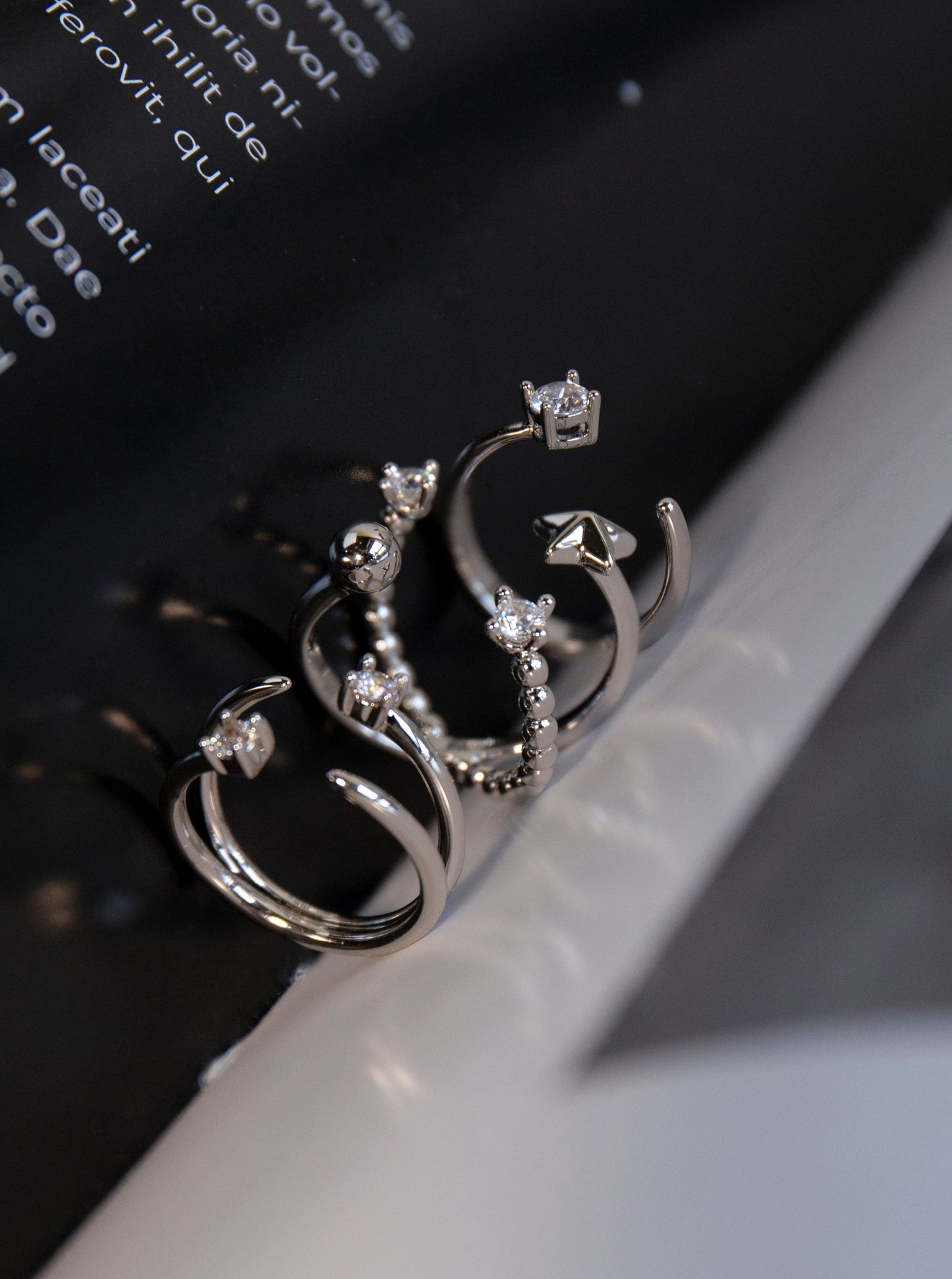 Star and Moon Ring Set