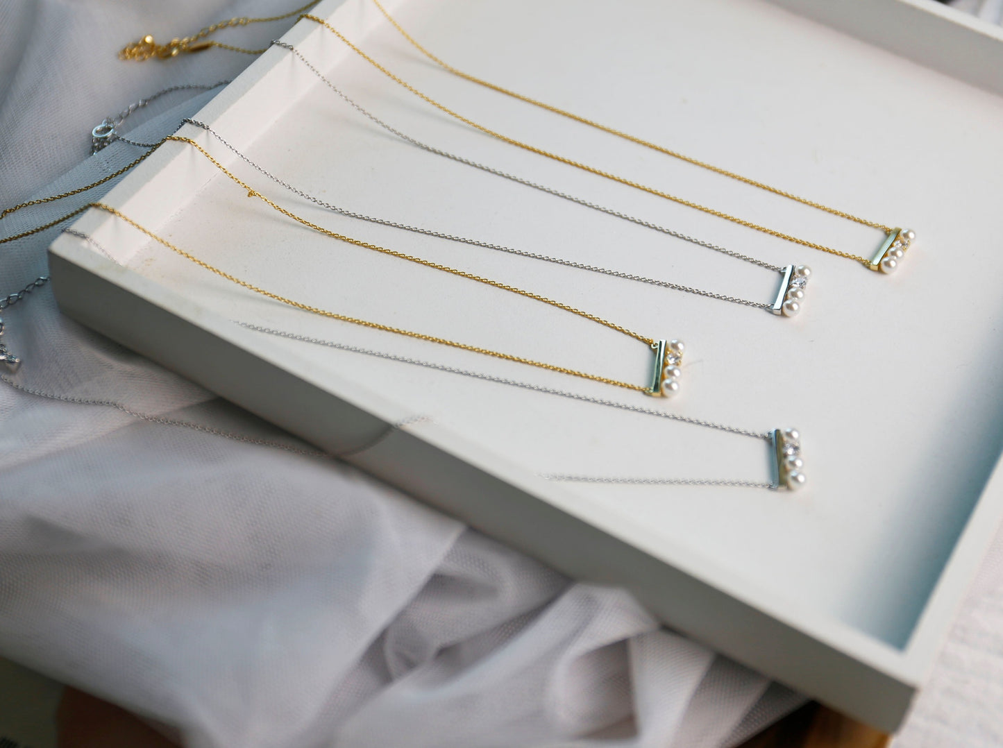18K Solo Balance Pearl Necklace
