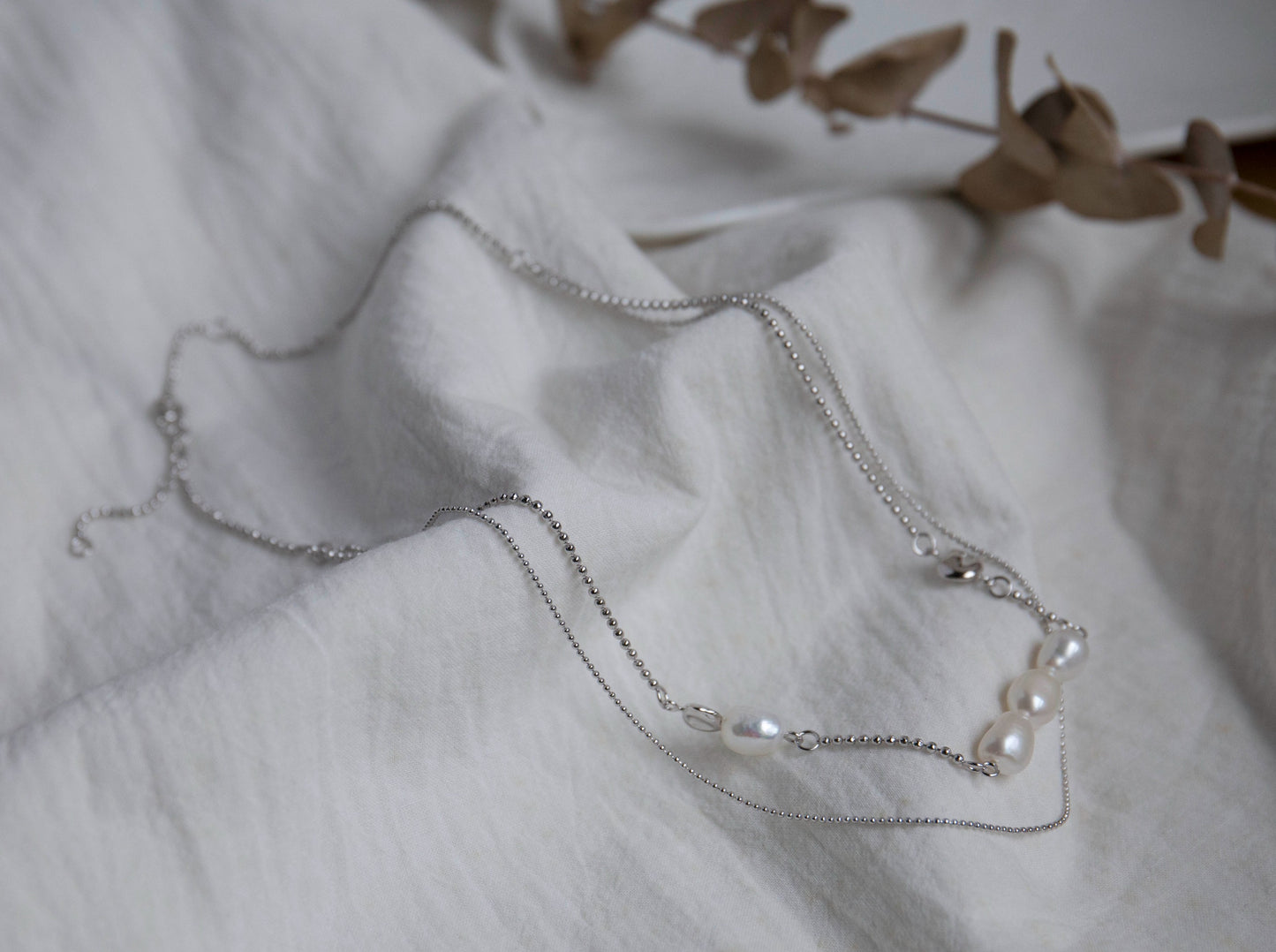 18K Gold Pearl Double-layer Necklace