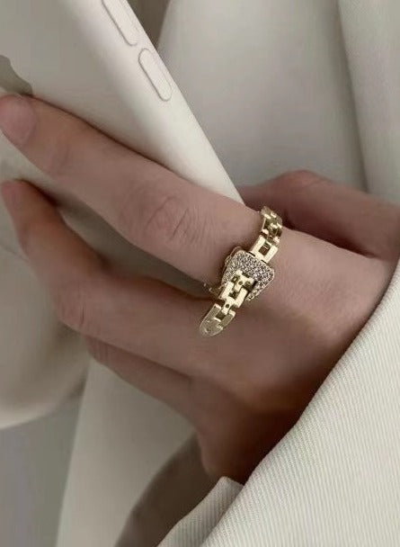 18K Gold Adjustable ring