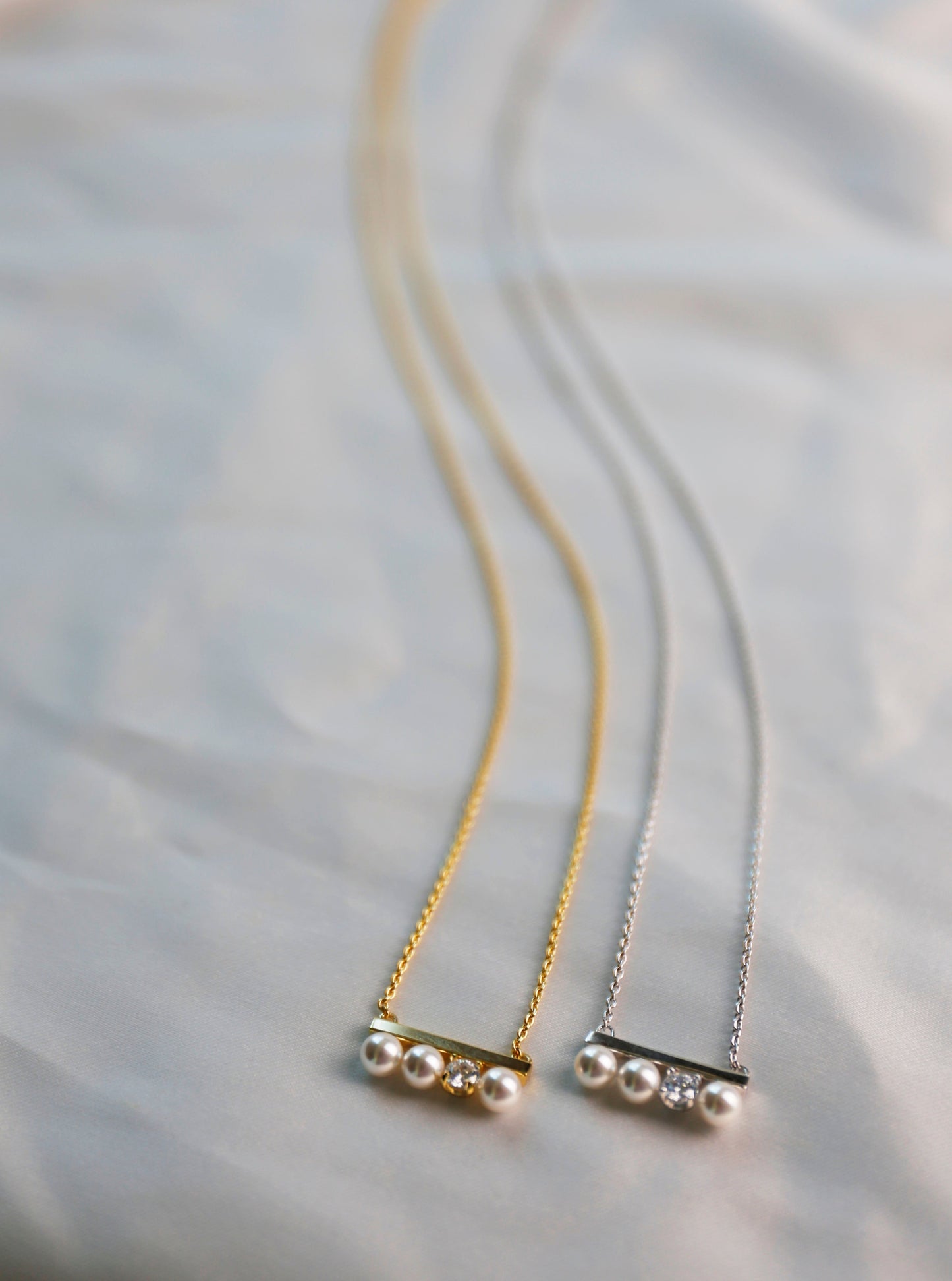 18K Solo Balance Pearl Necklace