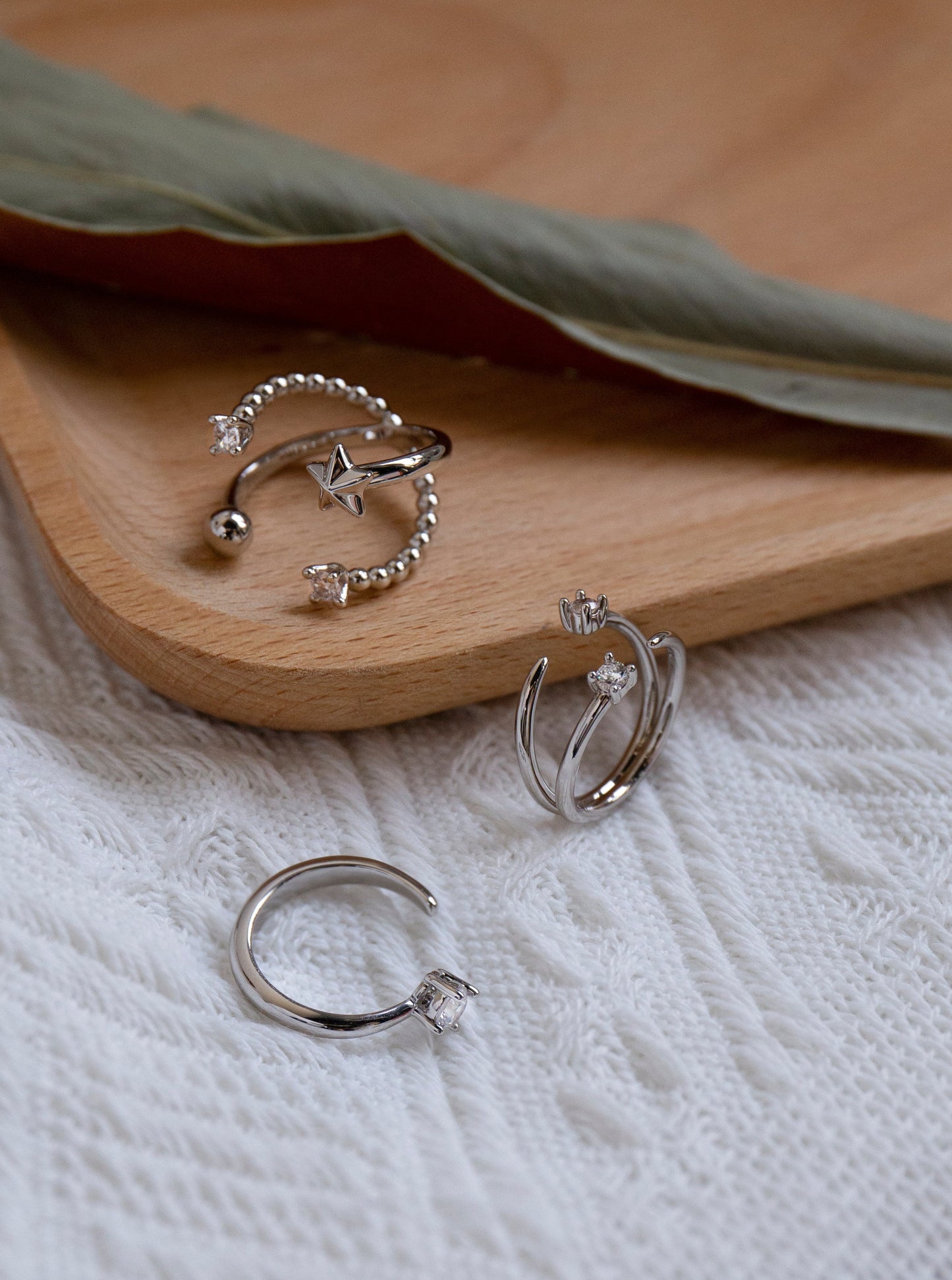 Star and Moon Ring Set