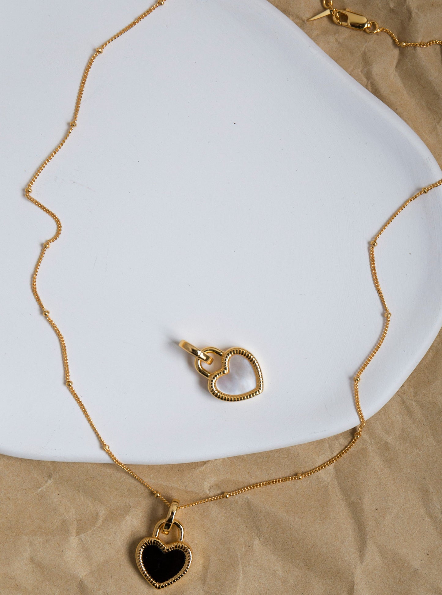 18K Double-sided Heart Necklace