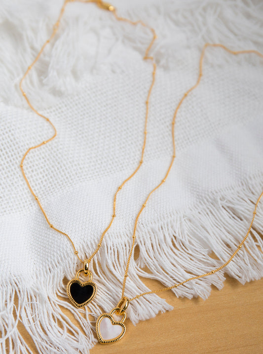 18K Double-sided Heart Necklace