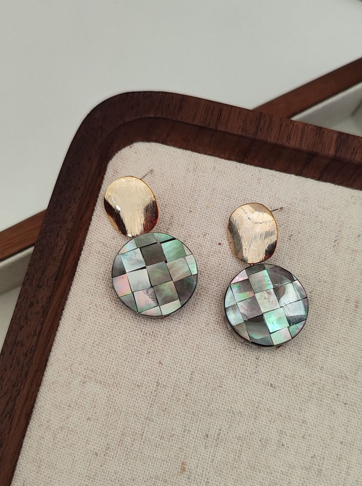 Natural Shell Mosaic Earrings