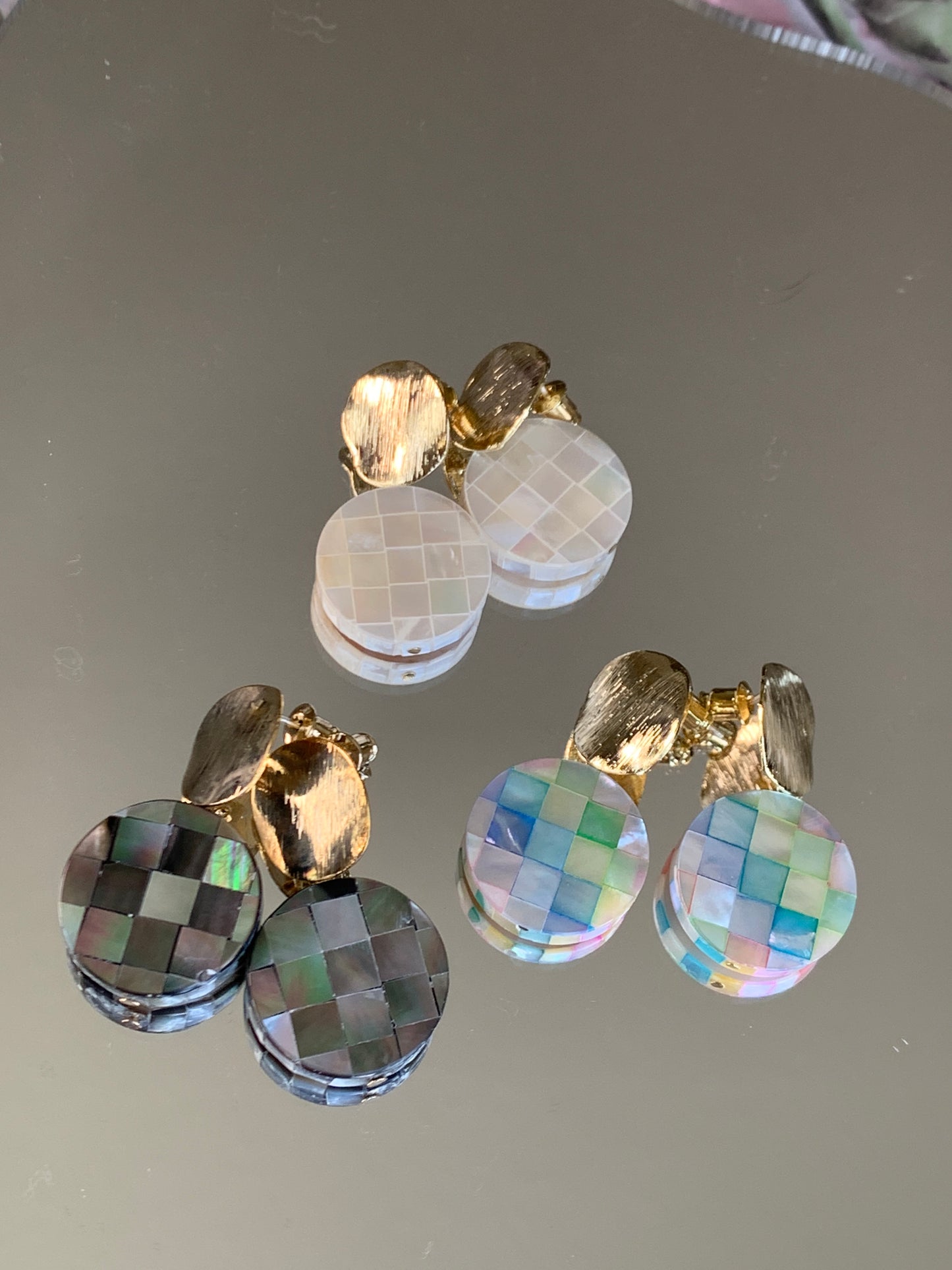 Natural Shell Mosaic Earrings