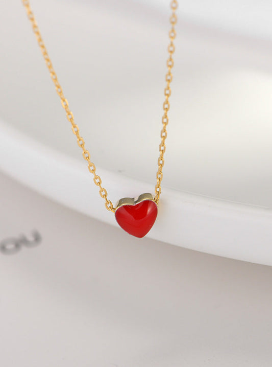 18K Little Red Heart Necklace