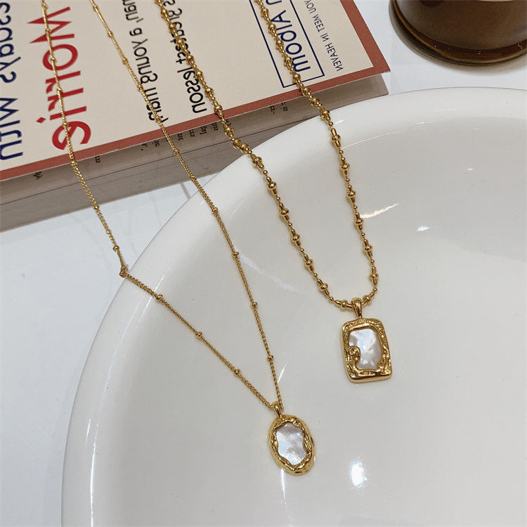 Shell Rectangle Necklace