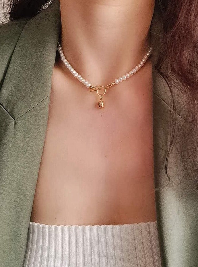 18K Pearl OT Necklace